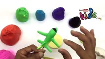 Play Doh Airplane ! How to Make PlayDoh Food for Peppa pig kids toys videos