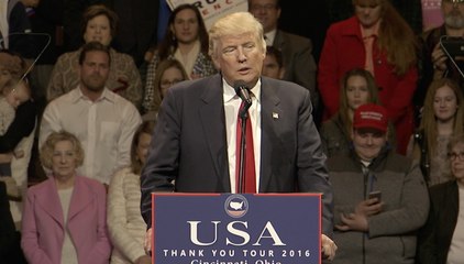 Trump says 'thank you' to Ohio during victory lap tour
