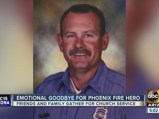 Firefighters give emotional goodbye for Phoenix Fire hero