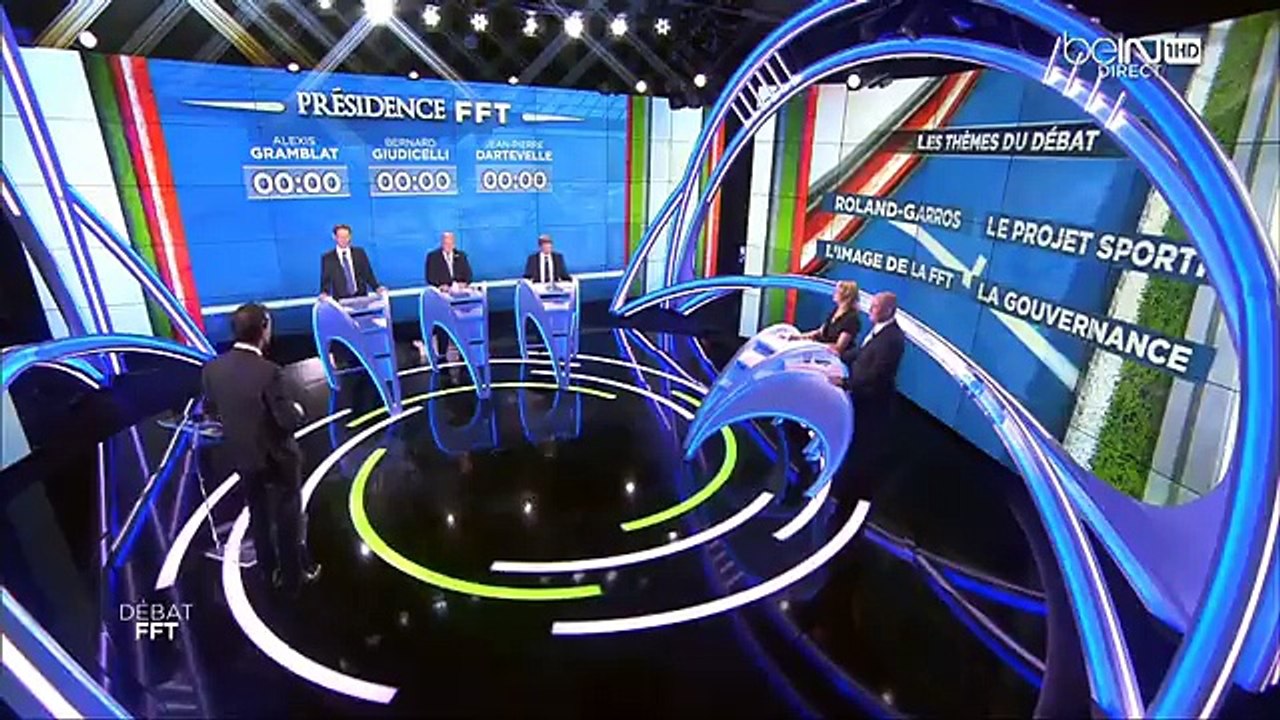 FFT - Tennis - Le débat beINSports pour la présidence de la FFT : Dartevelle, Giudicelli et Gramblat !
