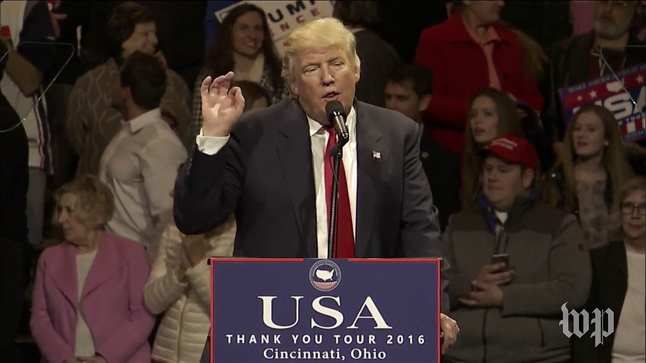 'They don't know that Hillary lost a couple of weeks ago', Trump says to protesters