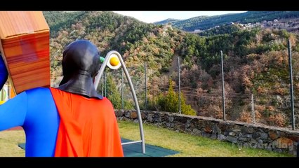 Spiderman Training w_ Superman & Hulk vs Venom & Joker part 2