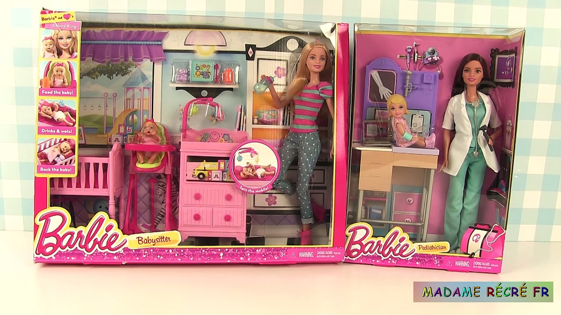 Barbie en français Baby Sitter Pédiatre Poupée Elsa - Dailymotion Video