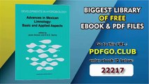 Advances in Mexican Limnology_ Basic and Applied Aspects (Developments in Hydrobiology)