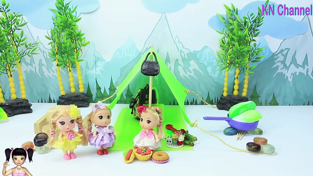 Đồ chơi trẻ em Búp bê chibi đi cắm trại Tập 5 phim hài vui nhộn Baby Doll story Kids toy