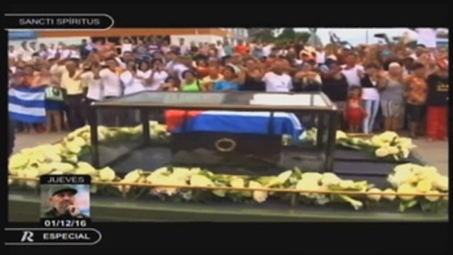 Los restos de Fidel llegan a Camagüey en su segundo día de viaje a su última morada