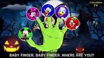 【子供向け歌アニメ】|ミッキーマウス恐ろしい墓地ハロウィーンの指の家族の歌！