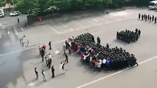 Cảnh sát Hàn Quốc bầy binh bố trận như thời TAM QUỐC chống bạo động