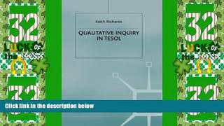 Price Qualitative Inquiry in TESOL K. Richards On Audio