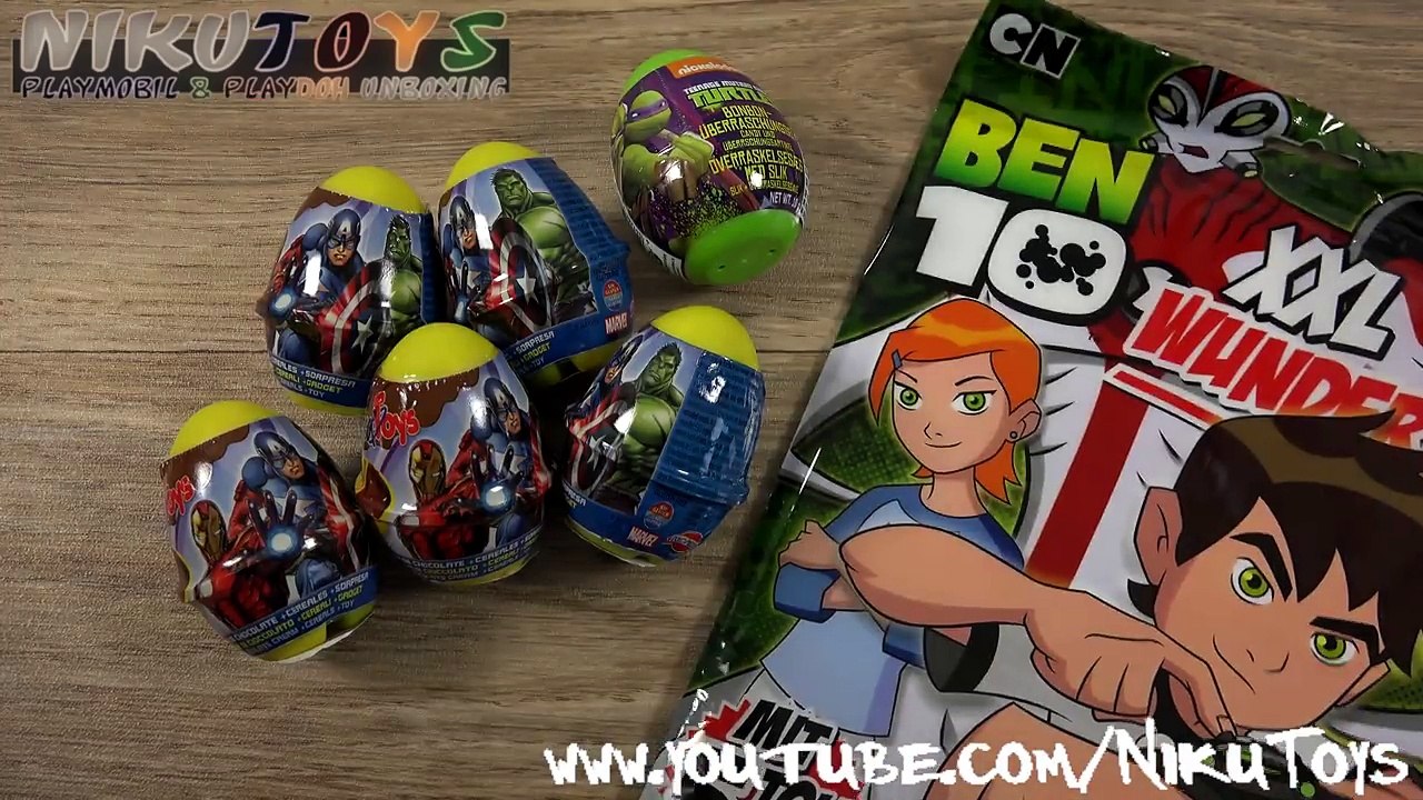 Marvels The Avengers Nutella & Toy SURPRISE EGGS Ben10 Party Bag