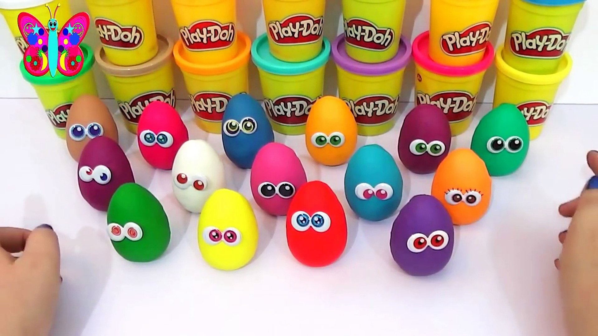 15 huevos de plastilina play doh en español con juguetes sorpresa para  niños aprendiendo los colores - Dailymotion Video
