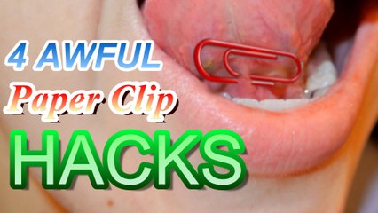 4 AWFUL PAPER CLIP HACKS AND DIY
