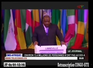 Journal de 20h TVCongo du jeudi 01 décembre 2016 -By Congo-Site