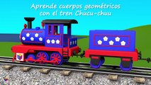 Las figuras geométricas para niños en español Aprende los cuerpos geométricos con el tren Chucu-chuu