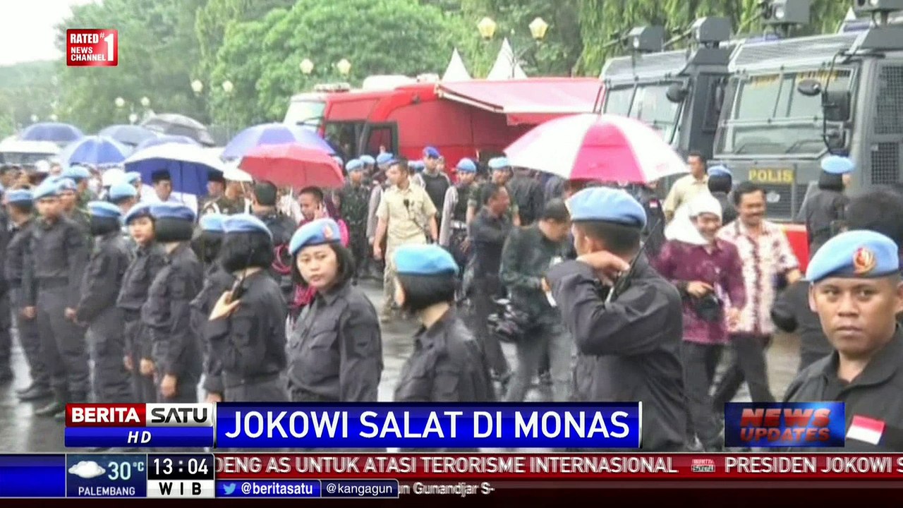 Presiden Salat Jumat di Monas dengan Peserta Aksi Damai 212 #JokowiBikinAdem