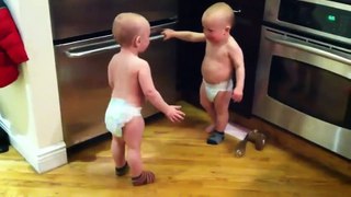 Silly Videos Twin Baby Boys Have A Conversation-Funny Videos