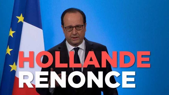 Hollande : J'ai décidé de ne pas être candidat à l'élection présidentielle