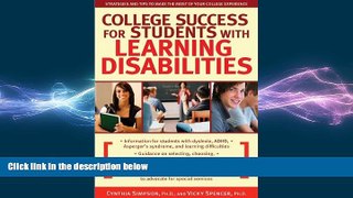 FAVORIT BOOK College Success for Students With Learning Disabilities: Strategies and Tips to Make