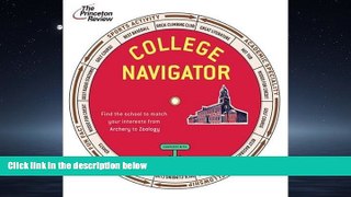 FAVORIT BOOK College Navigator: Find a School to Match Any Interest from Archery to Zoology