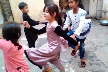 My sweet daughter playing with her cousins at home Gadi chali ey Multan