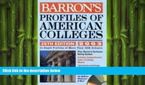 READ THE NEW BOOK Profiles of American Colleges with CD-ROM: 2004 Edition (Barron s Profiles of