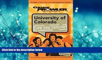 FAVORIT BOOK University of Colorado: Off the Record - College Prowler (College Prowler: University