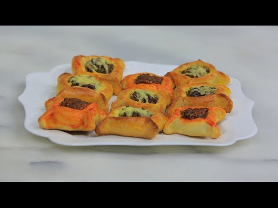 فطائر باللحمة المفرومة و الجبنة | نجلاء الشرشابي