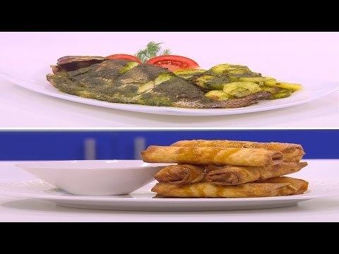 صينية سمك بالبطاطس و الخضرة - سبرينج رولز الموز | شبكة و صنارة حلقة كاملة