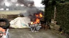 Brandje bij kater...