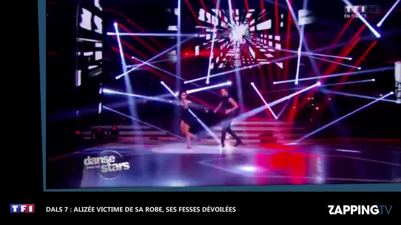 DALS 7 : Alizée ctime de sa robe, ses fesses dévoilées (déo)