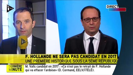 Renoncement de François Hollande : Benoît Hamon se "réjouit d'avance" de débattre avec Manuel Valls