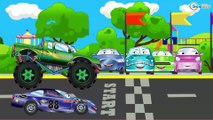 Cars Cartoons about Race Cars & Sports Car Race in the City | Compilation for children