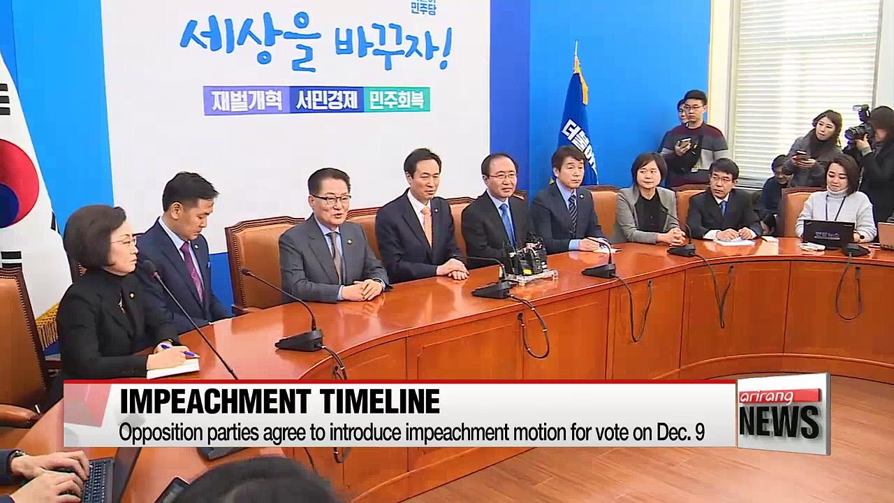 Opposition parties to introduce impeachment motion Dec. 9