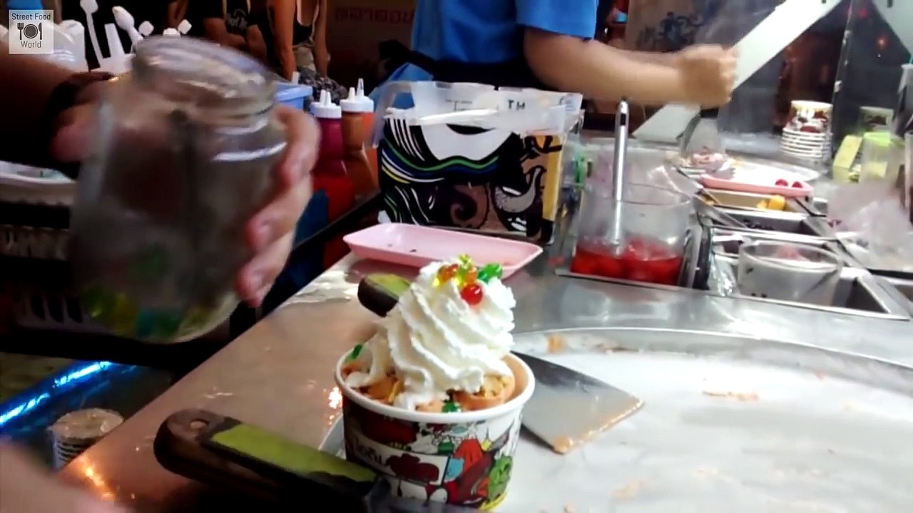 12.Ice Cream Rolls - Thailand Street Food - Extremely Satisfying Video