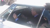 Erdoğan klasik otomobil sürdü