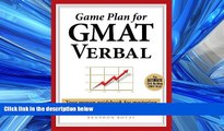 FAVORIT BOOK Game Plan for GMAT Verbal: Your Proven Guidebook for Mastering GMAT Verbal in 20