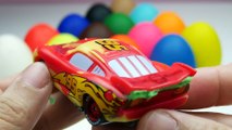LEARN COLORS for Children w_ Play Doh Surprise Eggs Cars 2 Mcqueen Spiderman Frozen Toys Playdough2