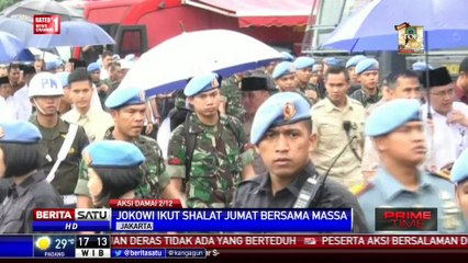 Jokowi-JK Salat Jumat Bersama Peserta Aksi 2 Desember