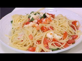 مكرونة بصلصة الطماطم الباردة  | ماجي حبيب