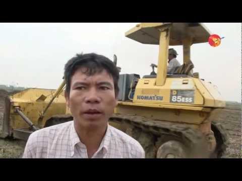 The navy prepares the land confiscated from the farmers before building begins