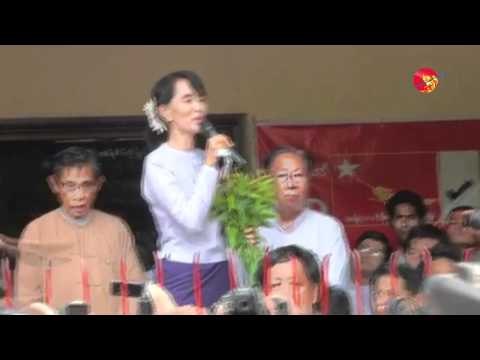 Suu Kyi's Speech at NLD (HQ) on April 2.
