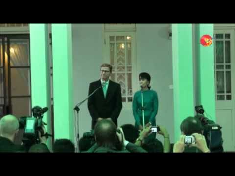 Press Conference by Suu Kyi's & Germany's foreign minister, Guido Westerwelle on 29 April