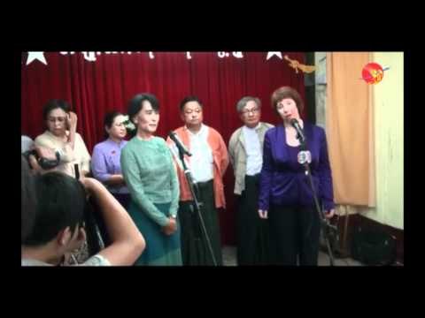 Press Conference by Suu Kyi's & EU diplomat on 28 April