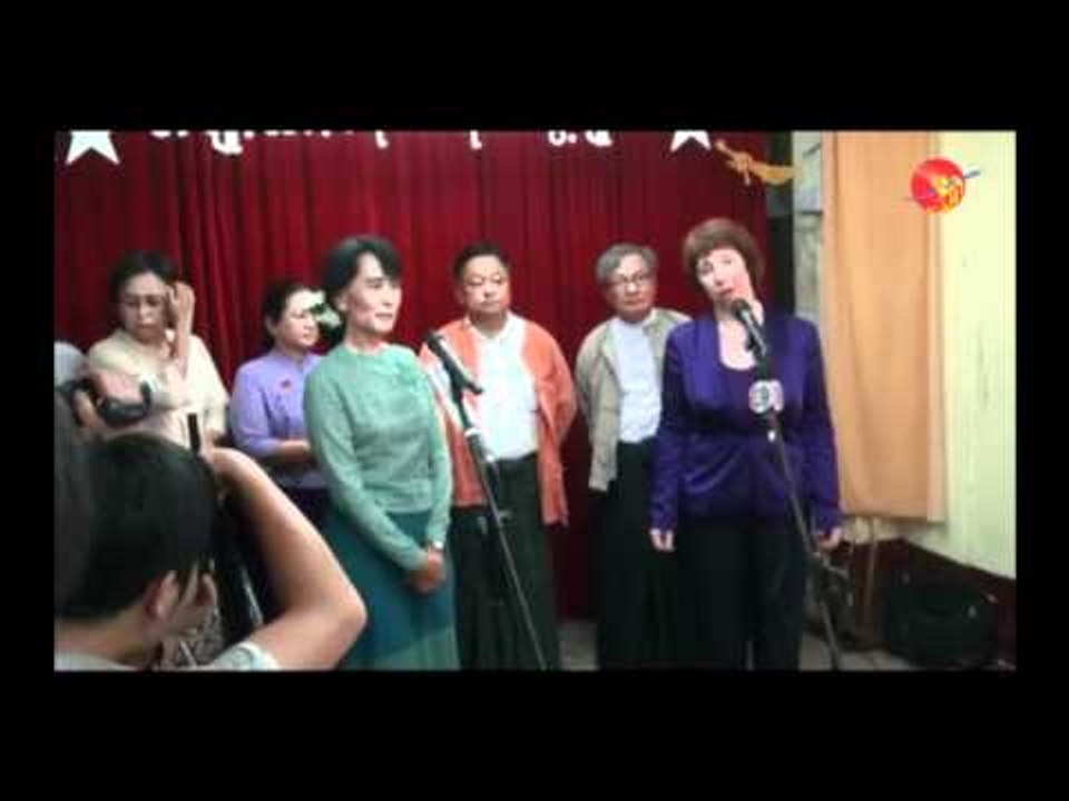 Press Conference by Suu Kyi's & EU diplomat on 28 April