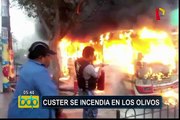 Los Olivos: incendio en cúster alarmó a vecinos