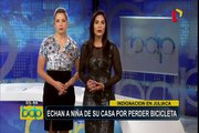 Indignación en Juliaca: echan a niña de su casa por perder bicicleta