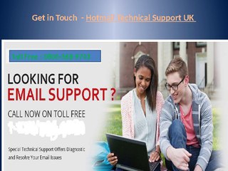Get Online Touch with Hotmail Technical Support UK