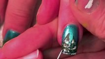 DIY Xmas Tree Nails | Christmas   Winter Nail Art Design Tutorial