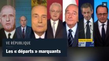 Les « départs » les plus marquants de la Ve République.
