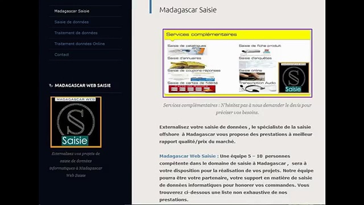 Madagascar Web Saisie : Expert en saisie externalisée de qualité